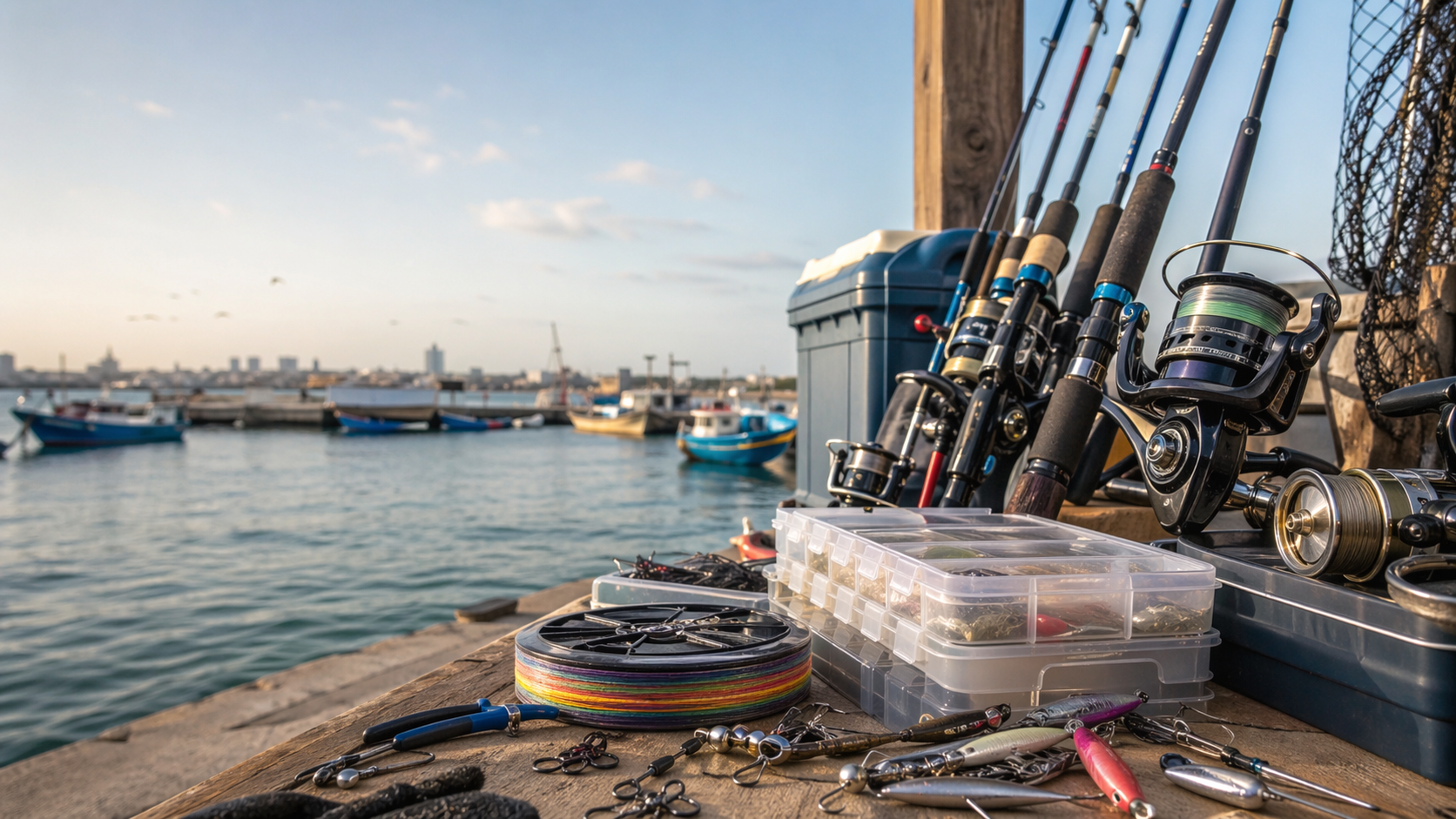 Fishing equipment arranged for Karachi anglers